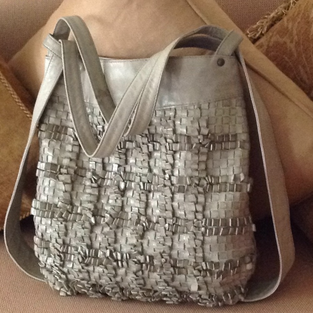 🍃🌹🍃 HOBO - Lambskin 'Lattice' Split Pea   Bag
